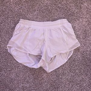 Lululemon White Hotty Hot Shorts